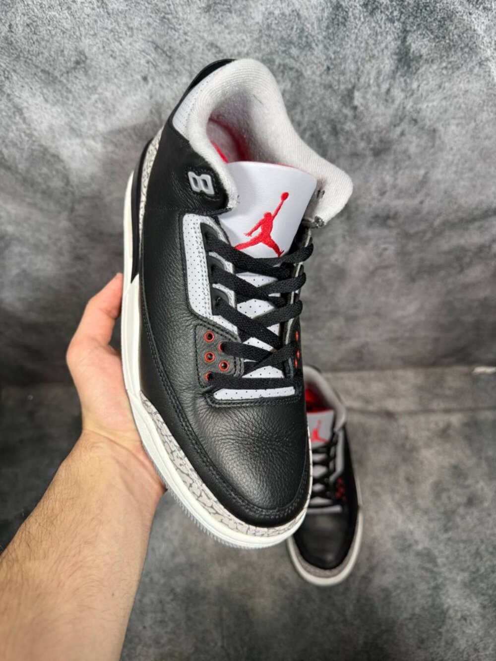 Size 9 | Jordan 3 Black Cement No Box | Pre-Owned